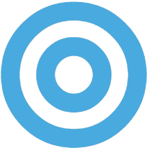 Blue target icon for precise concrete work from Winston Salem Concrete