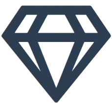 Diamond icon for quality concrete from Winston Salem Concrete